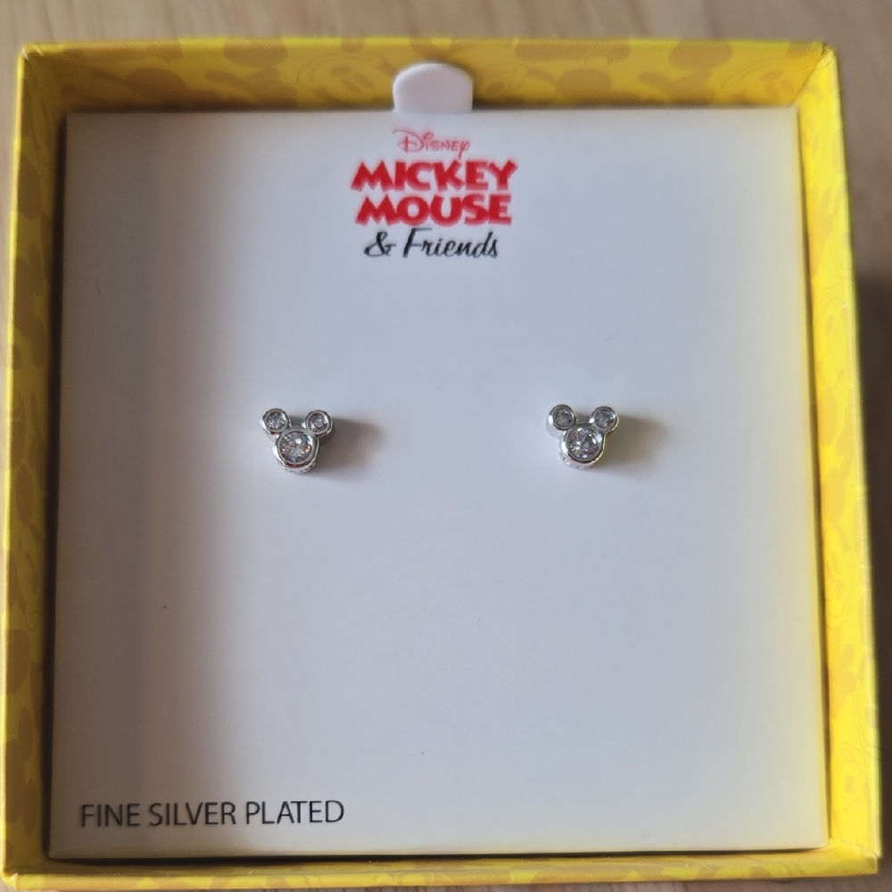 Disney Silver Plated Mickey Mouse Earrings